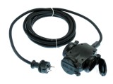 Prelungitor Alimentare AS SCHWABE 3G2,5mm&sup2; 5m Negru 3 Prize Cod 860445