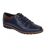 Pantofi casual barbati din piele naturala Corsa Bleumarin GKR107BL
