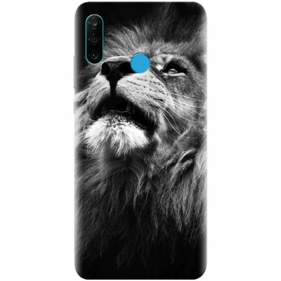 Husa silicon pentru Huawei P30 Lite, Majestic Lion Portrait foto