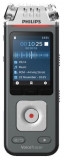 Reportofon Philips DVT6110, 3 microfoane, 8 GB, slot MicroSD 32GB, LCD 2&#039;&#039;, 1000 mAh, aplicatie smartphone, WI-FI (Negru/Gri)
