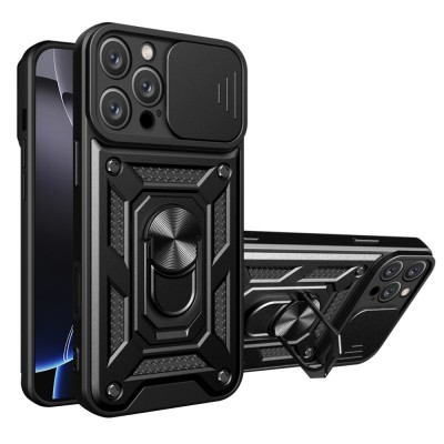 Husa iPhone 16 Pro Max protectie camera Techsuit CamShield Series, negru foto