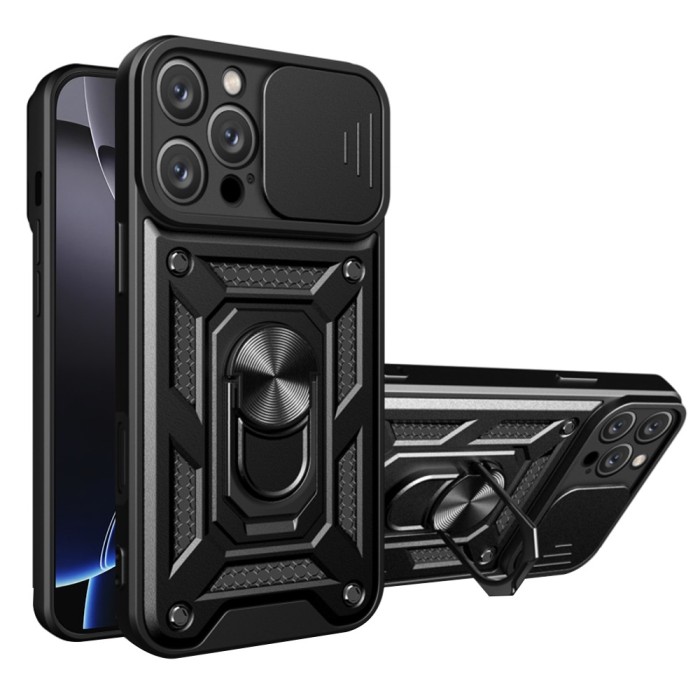Husa iPhone 16 Pro Max protectie camera Techsuit CamShield Series, negru