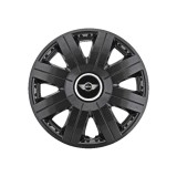 Set 4 Capace Roti 15 inchi (R15) Cosmos Negru, Compatibile cu Minicooper
