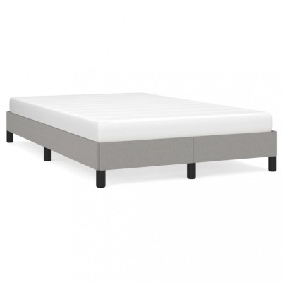 vidaXL Cadru de pat fără saltea țesătură gri deschis 120x190 cm 3269605 foto