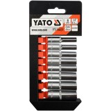 Yato YT-14431 - Set capete chei tubulare 5.5-13 mm patrat 1/4 inch 8 bucati