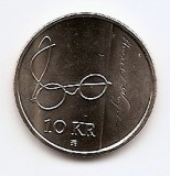 Nornegia 10 Kroner 2008 - Harald V (Henrik Wergeland) 24 mm, KM-482 UNC !!!