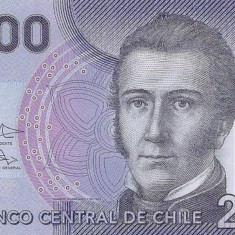 Bancnota Chile 2.000 Pesos 2016 - P162f UNC ( polimer )