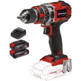 Einhell TE-CD 18/50 Li-i BL PXC + Twinpack CB + 4514095 - Masina de gaurit si insurubat cu percutie 50 Nm + Set 2 acumulatori si incarcator Li-Ion 18