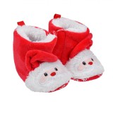 Botosei Bebe Crăciun, Mos Craciun, Blană Albă, Culoare Roșie, Material Poliester
