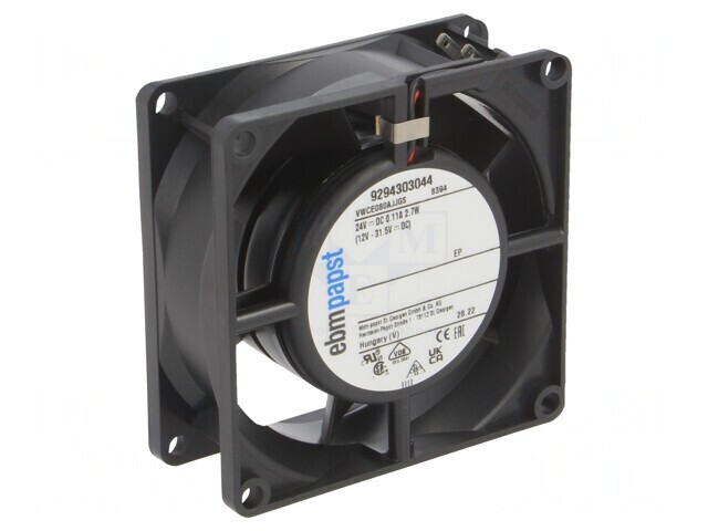 Ventilator DC axial 24V 80x80x32mm 54m3/h 36dBA cu bilă