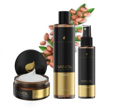 Set de ingrijire a parului cu argan Nanoil Masca de par, balsam, ?ampon foto