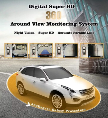 Kit sistem camere DVR 360, 3D cu 4 camere wide, vedere nocturna, 1080P, fara unghi mort foto