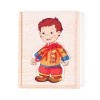 Puzzle din lemn - Imbraca baietelul, Woodyland
