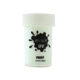 Cumpara ieftin Vopsea pentru fata si corp 15 ml, culoare alb, pigment fosforescent fluorescent, activare cu apa, efect UV