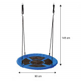 Leagan cuib-90 cm-albastru-fara cort, Timelesstools