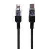 Cablu Date si Incarcare cu invelis Textil, Hoco U129, USB-C la Lightning, 27W, Fast Charging, Lungime Cablu