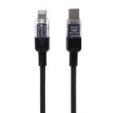 Cumpara ieftin Cablu Date si Incarcare cu invelis Textil, Hoco U129, USB-C la Lightning, 27W, Fast Charging, Lungime Cablu