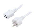 Cablu 3x1,5mm2 CEE 7/7 IEC C19 mamă PVC 2m alb