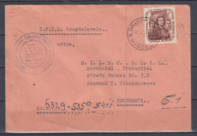 1953 LP 344 CONGRESUL MONDIAL AL FEMEILOR/PLIC CIRCULAT 1954 DRAGOSLAVELE-BUCUR. foto