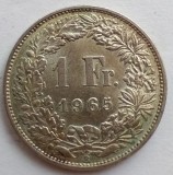Moneda 1 franc 1965 Elveția XF++