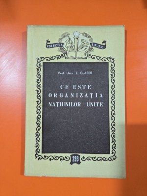 Ce este organizatia Natiunilor Unite - Prof. Univ. E. Glaser foto