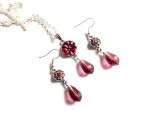 set colier si cercei cu cristale grena 37123