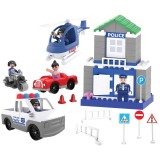 Cumpara ieftin Set constructie Pilsan Double Blocks Traffic Control 57 piese