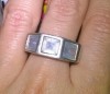 Inel Argint 925 Antichizat cu Topaz Natural Reglabil m6/7. Inel argint antic, inel argint second hand, bijuterii argint second hand