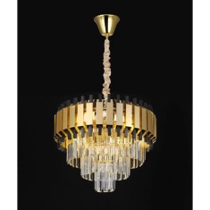 Candelabru Auriu Cristal Moderna