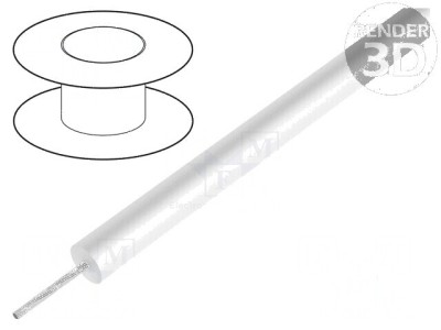 Cablu de s&amp;acirc;rmă HookUp Wire litat cu silicon alb -40&amp;divide;200&amp;deg;C 5kV 30,5m foto