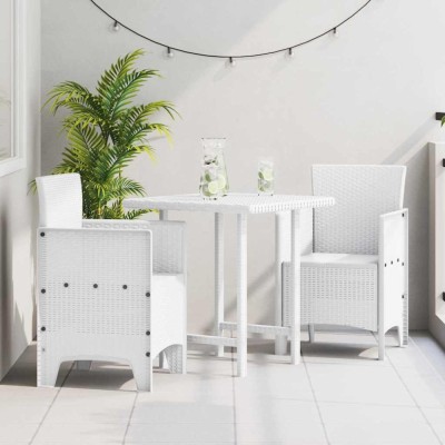 vidaXL Scaun pentru Grădină 2 pcs Alb Dimensiune: 53 x 49 x 85 cm PP 847458 foto