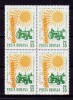 ✅ RO 1966 LP 622 &quot; Congresul Cooperativelor Agricole &quot;, serie in bloc de 4 , MNH, Nestampilat