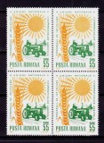 ✅ RO 1966 LP 622 &quot; Congresul Cooperativelor Agricole &quot;, serie in bloc de 4 , MNH, Nestampilat