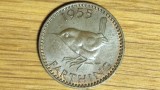 Marea Britanie - moneda de colectie - 1 farthing 1955 -Elisabeta II- serie rara!, Europa