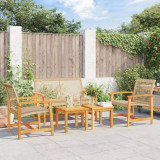 VidaXL Set mobilier de grădină, 5 piese, poliratan bej/lemn de acacia 367606
