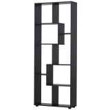 HOMCOM Biblioteca Moderna 8 Rafturi PAL Alb Design Minimalist pentru Casa Birou 70x24x178cm