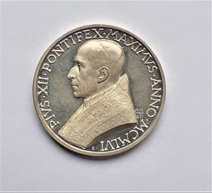 Medalie Vatican Papa Pius XII 1956 argint