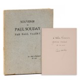 Paul Valery, Souvenir de Paul Souday, 1929, volum numerotat cu dedicație pentru Elena Văcărescu