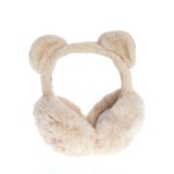 Casti de iarna din blanita cu urechi de ursulet