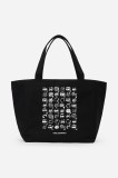 Karl Lagerfeld geanta de bumbac culoarea negru, A2W50023