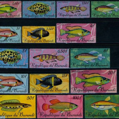 244-BURUNDI 1967-PESTI-Serie completa de 16 timbre nestampilate MNH