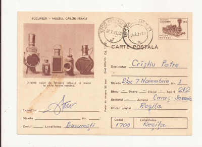 Carte Postala - Bucuresti , Muzeul cailor ferate, Circulata 1975 foto