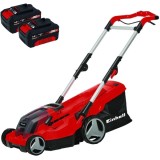 Einhell GE-CM 36/37 Li PXC + Twinpack - Masina de tuns iarba 37 cm 45 l + Set 2 acumulatori Li-Ion 18 V 4 Ah