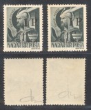 ROMANIA Ardealul de Nord 1945 Posta Salajului două timbre locale 1P/1f tipuri diferite MNH originale
