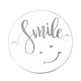 Bratara Argint 925 Smile Snur Negru Reglabil Unisex 16.5mm Artemis Gift