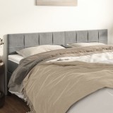 vidaXL Tăblii de pat, 2 buc, gri deschis, 80x5x78/88 cm, catifea