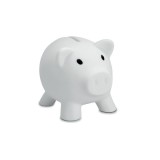 Jucarie pentru copii pusculita porcusor, alb, PVC reutilizabila, 69 x 73 x 89 mm