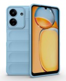 Husa Wave din Silicon compatibila Xiaomi Redmi 13C Anti-Shock, Albastru deschis, Oem