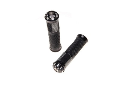 Mansoane moto cauciuc si aluminiu, culoare negru, lungime 136mm Cod Produs: MX_NEW AW56081B foto