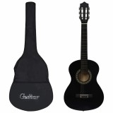 Cumpara ieftin Chitara clasica incepatori si copii, cu husa, negru, 1/2 34
